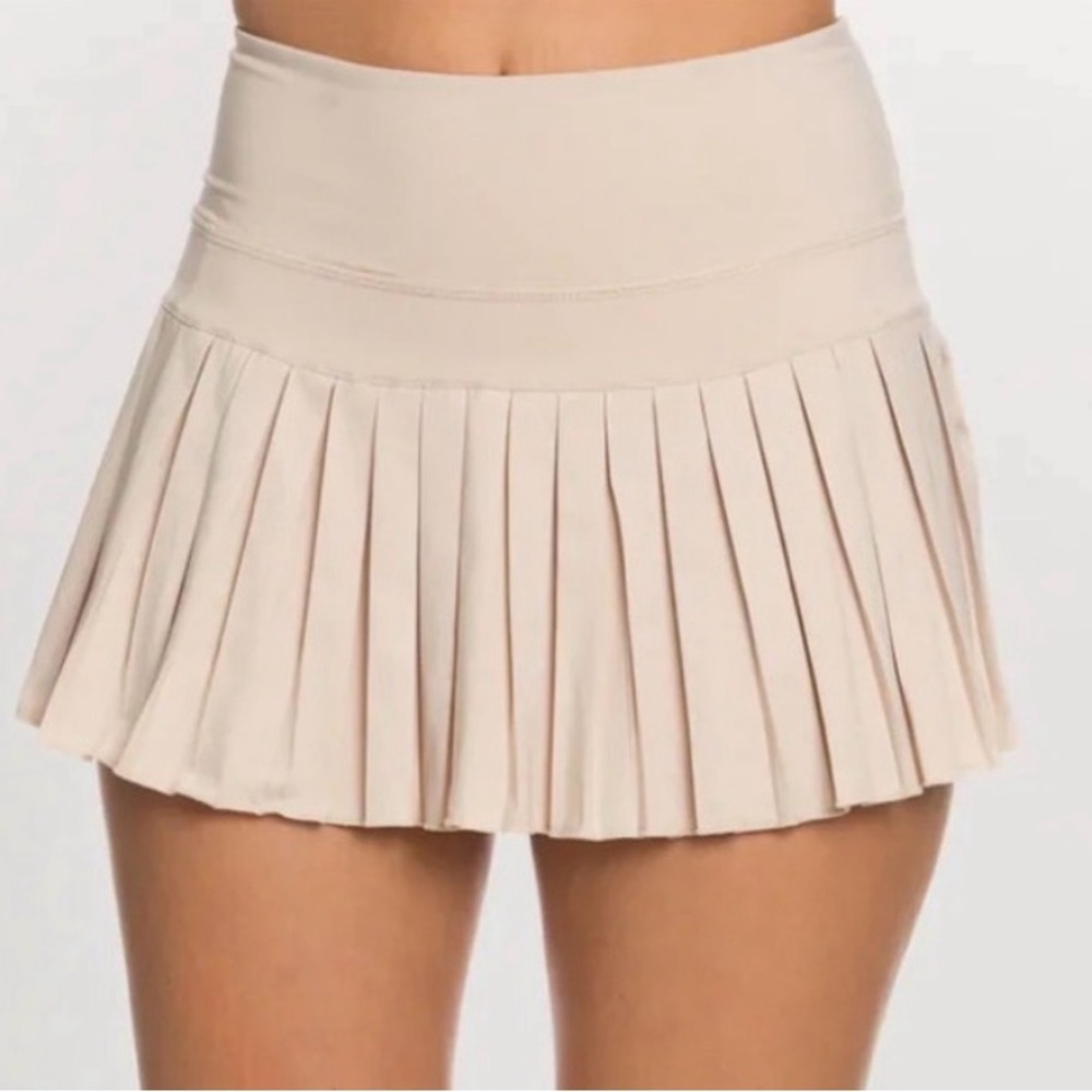 Goldhinge Taupe Pleated Skirt - XS